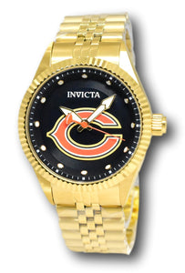 Invicta NFL Chicago Bears Men's 43mm Gold Stainless Quartz Watch 42426-Klawk Watches