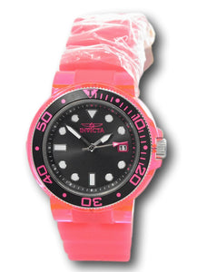 Invicta Pro Diver Women's 40mm Hot Pink Anatomic Clear Case Quartz Watch 37302-Klawk Watches