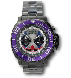 Invicta DC Comics Men's 48mm Joker Limited Edition Gunmetal Chrono Watch 35073-Klawk Watches