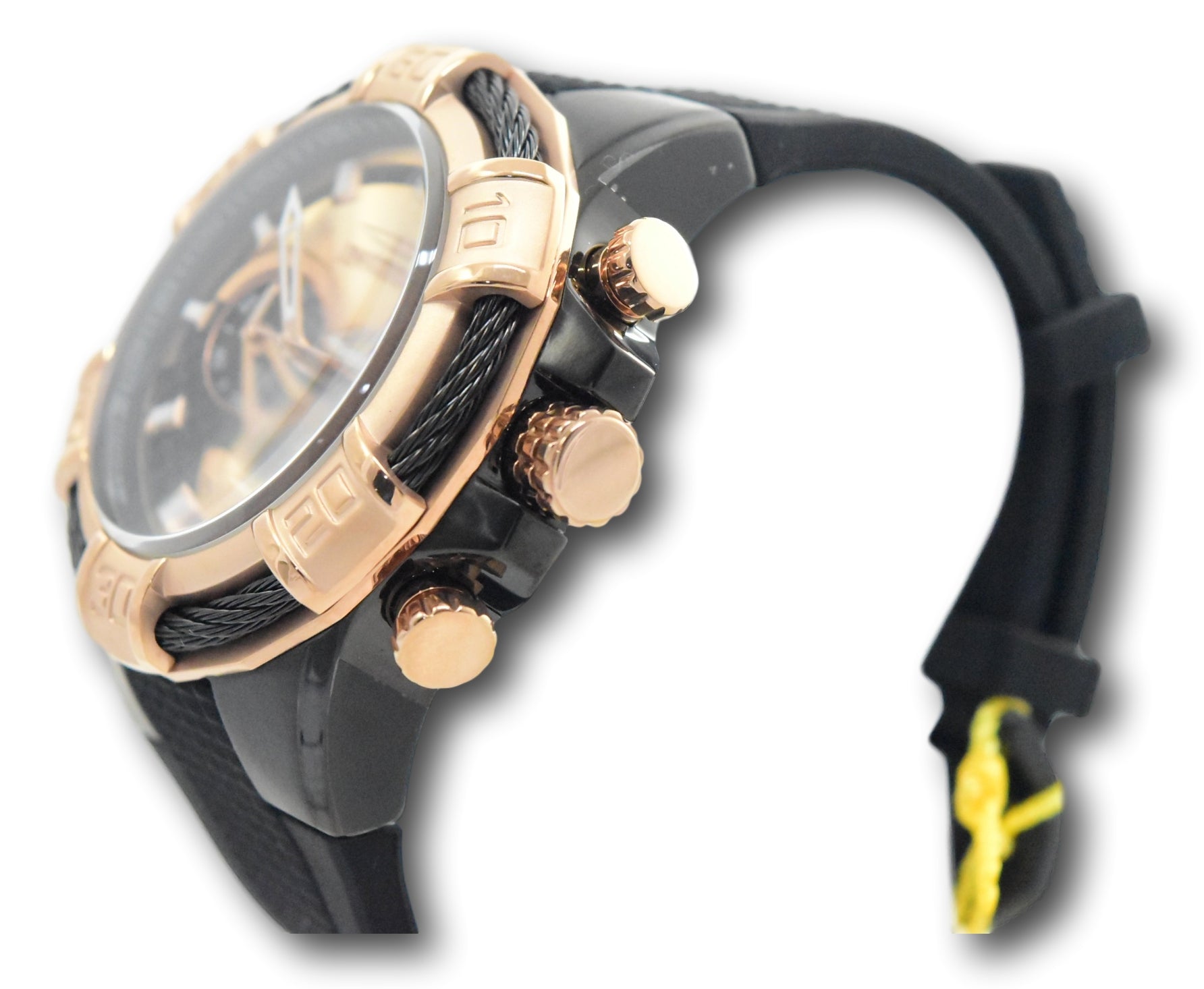 Invicta Bolt Men's 52mm Carbon Fiber Dial Rose Gold Chronograph