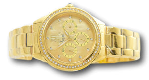 Invicta Angel Women's 37mm Gold Mother of Pearl Crystal Day / Date Watch 31262-Klawk Watches