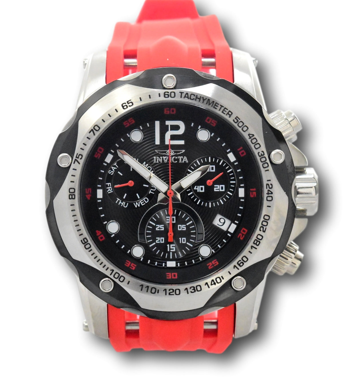 腕時計　インビクタスピードウェイレッドクアドロスイスクォーツレザーストラップウォッチinvicta 31936 45mm speedway redbl cuadro swiss quartz leather strap watch