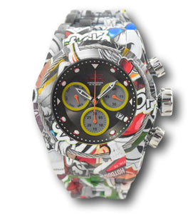 Invicta Bolt Graffiti HydroPlated Men's 53mm Swiss Chronograph Watch 30065 RARE-Klawk Watches