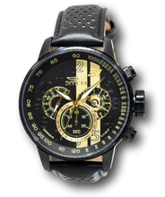 Load image into Gallery viewer, Invicta S1 Rally Race Team Men&#39;s 48mm Black And Gold Leather Chrono Watch 19289-Klawk Watches
