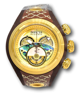 Invicta Reserve S1 Men's 54mm Abalone Gold MOP Swiss Chronograph Watch 38878-Klawk Watches