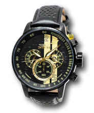 Load image into Gallery viewer, Invicta S1 Rally Race Team Men&#39;s 48mm Black And Gold Leather Chrono Watch 19289-Klawk Watches
