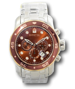 Invicta Pro Diver SCUBA Men's 48mm Brown Dial Chronograph Watch 33997 RARE-Klawk Watches