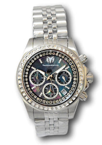 TechnoMarine Manta Ray Luxe Women's 40mm Black MOP Crystals Watch TM-221023-Klawk Watches
