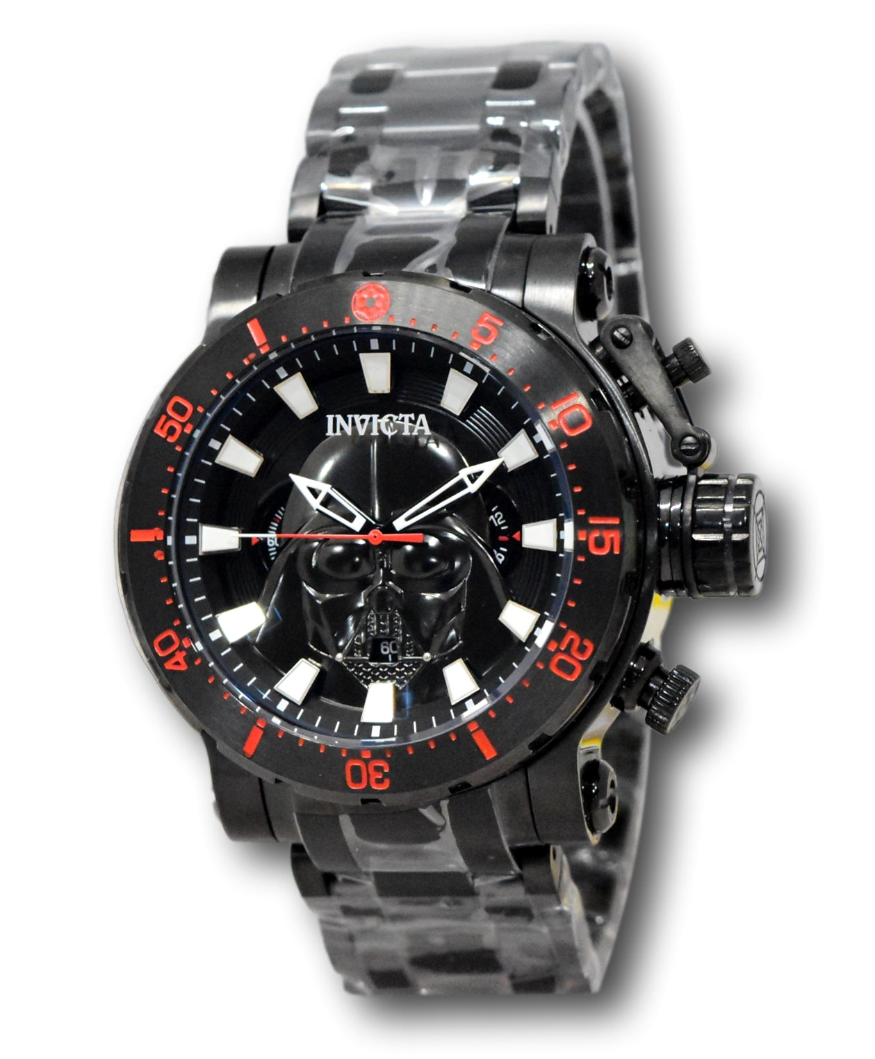 Invicta Star Wars Darth Vader Men's 52mm Triple Black Limited Chrono Watch  40620