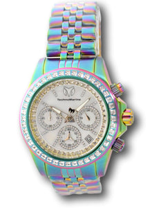 TechnoMarine Manta Ray Luxe Women's 40mm Rainbow MOP Crystals Watch TM-221027-Klawk Watches