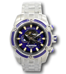 Invicta NFL Baltimore Ravens Men's 52mm Carbon Fiber Chronograph Watch 41790-Klawk Watches