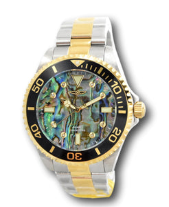 Invicta Pro Diver Men's 47mm Diamond Abalone Dial Two-Tone Quartz Watch 39426-Klawk Watches