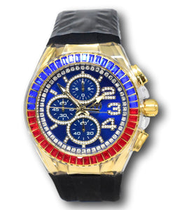 TechnoMarine Cruise Glitz Men's 45mm Pepsi Crystals Chrono Watch TM-121015-Klawk Watches