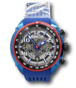 Invicta S1 Rally Men's 48mm Anatomic Skeleton Dial Blue Chronograph Watch 36370-Klawk Watches