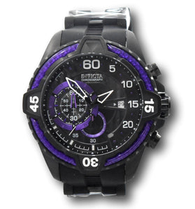 Invicta Aviator Men's 54mm Black Purple Carbon Fiber Chronograph Watch 36426-Klawk Watches