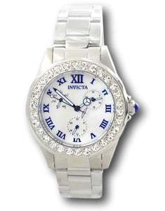 Invicta Angel Women's 38mm Mother of Pearl Multifunction Crystals Watch 28463-Klawk Watches