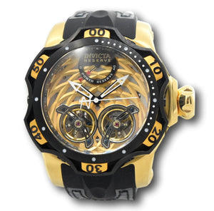 Invicta Reserve Venom Men's 52mm Double Open Heart Automatic Gold Watch 34472-Klawk Watches