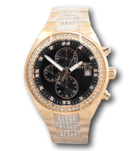 Invicta Specialty Lux Mens 45mm Crystals Black Dial Rose Gold Chrono Watch 38606-Klawk Watches