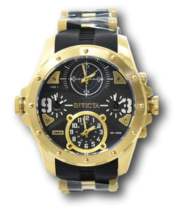 Invicta Coalition Forces Men's 50mm 4-Time Zones Gold Military Watch 31141-Klawk Watches