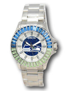 Invicta NFL Seattle Seahawks Lux Women's 38mm Crystals Glitz Quartz Watch 42669-Klawk Watches