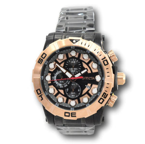 Invicta Sea Hunter Men's 52mm Rose Gold & Black Chronograph Watch 28267-Klawk Watches