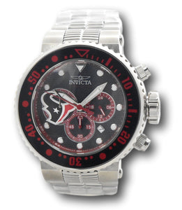 Invicta NFL Houston Texans Grand Diver Men's 52mm Chronograph Watch 33127 Rare-Klawk Watches