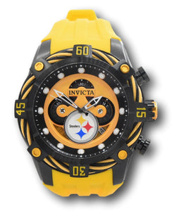 Invicta NFL Pittsburgh Steelers Men's 52mm Silicone Chronograph Watch 35862-Klawk Watches