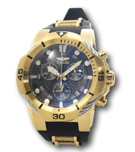 Invicta Bolt Men's 51mm Gold & Black Silicone Fly-Back Chronograph Watch 31168-Klawk Watches