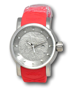Invicta S1 Rally Yakuza Men's 48mm Silver Dragon Dial Red Quartz Watch 41404-Klawk Watches
