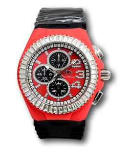 TechnoMarine Cruise Glitz Men's 45mm Red Crystals Chronograph Watch TM-121185-Klawk Watches