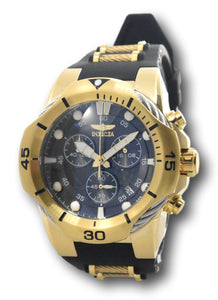 Invicta Bolt Men's 51mm Gold & Black Silicone Fly-Back Chronograph Watch 31168-Klawk Watches