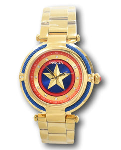 Invicta Marvel Captain America Women's 40mm Limited Edition Crystals Watch 36952-Klawk Watches