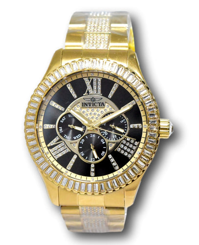 Invicta Specialty Lux Men's 45mm Black and Gold 520 Crystals Quartz Watch 44247-Klawk Watches