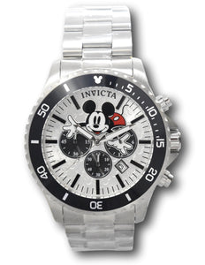 Invicta Disney Men's 48mm Mickey Mouse Limited Edition Silver Chrono Watch 39049-Klawk Watches