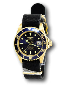 Invicta Pro Diver Automatic Men's 42mm Black and Yellow Canvas Watch 27624 RARE-Klawk Watches