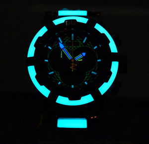Invicta Reserve Hyperion Mens 53mm LARGE Luminous Black Swiss Chrono Watch 37335-Klawk Watches