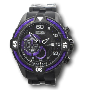 Invicta Aviator Men's 54mm Black Purple Carbon Fiber Chronograph Watch 36426-Klawk Watches