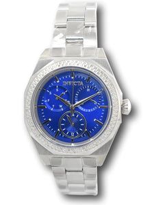 Invicta Angel 144 Diamond Bezel Women's 38mm Blue Multifunction Date Watch 38555-Klawk Watches