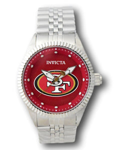 Invicta NFL San Francisco 49ers Men's 43mm Silver Stainless Quartz Watch 42416-Klawk Watches