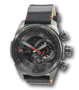 Invicta Corduba Men's 50mm Stealth Gunmetal Leather Chronograph Watch 34978 RARE-Klawk Watches