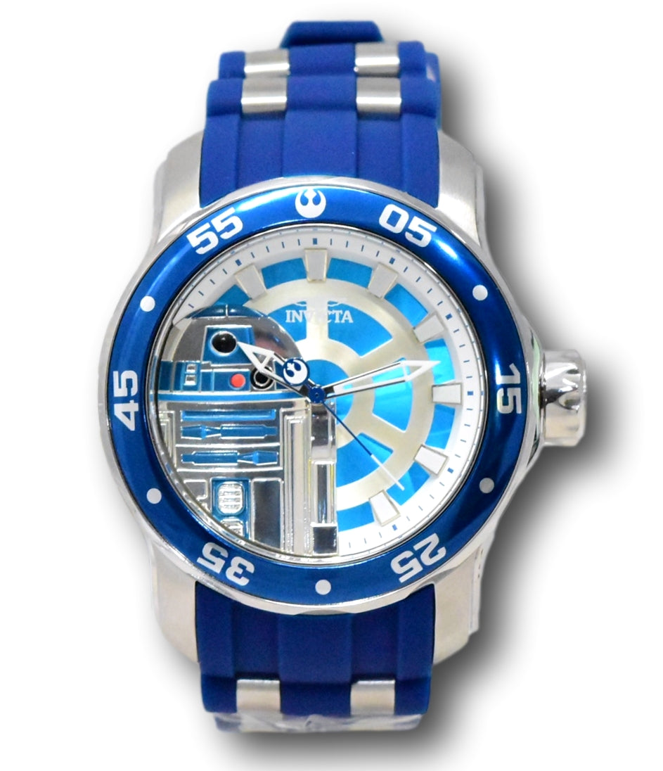Invicta Star Wars R2-D2 Men's 48mm Limited Edition Silicone Quartz Watch  39539