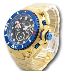 Invicta Sea Hunter Men's 57mm LARGE Anatomic Gold Swiss Chronograph Watch 35012-Klawk Watches