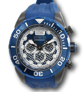 Invicta Pro Diver Men's 50mm Twisted Metal Dial Blue Chronograph Watch 33824-Klawk Watches
