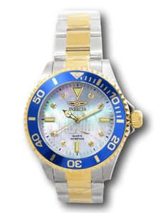 Invicta Pro Diver Women's 38mm 8 - Diamonds White MOP Dial Quartz Watch 32930-Klawk Watches