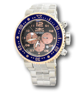 Invicta Grand Pro Diver 29817 Men's Rose Gold / Gray Dial 52mm Chronograph Watch-Klawk Watches
