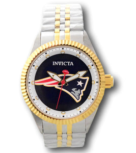 Invicta NFL New England Patriots Mens 43mm Two-Tone Stainless Quartz Watch 42474-Klawk Watches