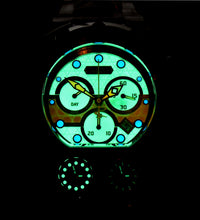 Load image into Gallery viewer, Invicta Reserve Magnum Tria Men&#39;s 52mm Lume Dial 3-Time Swiss Chrono Watch 35104-Klawk Watches
