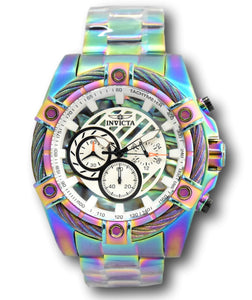 Invicta Bolt Men's 52mm Iridescent Rainbow Abalone Dial Chronograph Watch 38956-Klawk Watches