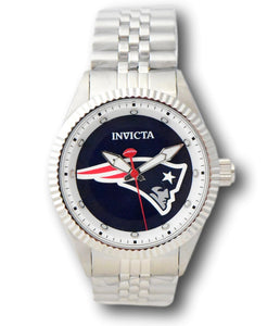 Invicta NFL New England Patriots Men's 43mm Silver Stainless Quartz Watch 42410-Klawk Watches