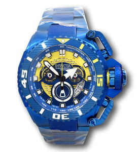Invicta Sea Hunter Men's 57mm LARGE Anatomic Blue Swiss Chronograph Watch 35010-Klawk Watches